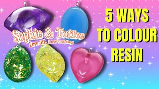 SOPHIE AND TOFFEE: WORRY STONE PENDANTS | 5 Ways To Colour Resin #SophieAndToffee #ResinTips