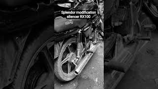 #splendormodification #silencer #RX100 #viralvideo #sorts #Splendor Plus RX100 ka silencer