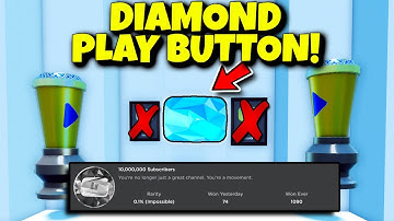 I Finally Got The DIAMOND PLAY BUTTON Award! YouTube Simulator Z Roblox