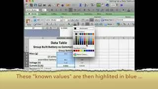 ACTIVITY 1  DATA TABLE Setup in Excel Data Table 2
