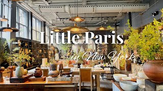 Little Paris in New York | French cafe full of flowers and lights, La Mercerie |NYC Vlog, Home Decor