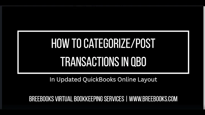 How to Categorize Transactions in the NEW QuickBooks Online (2025 Update)