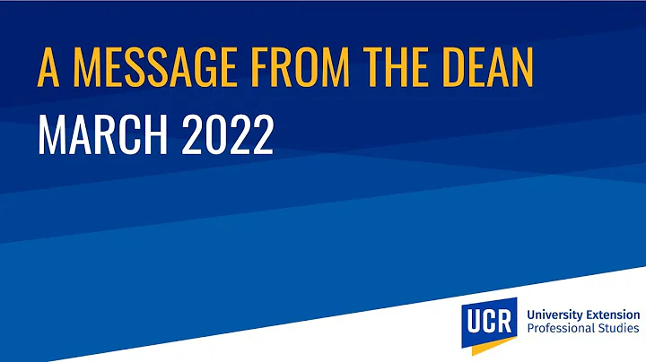 A Message From the Dean | March 2022