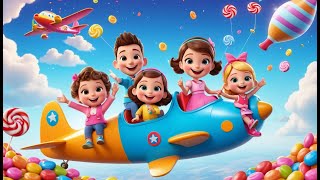Finger Family Song – Airplane Trip to Candy Town | Fun Travel Nursery Rhyme for Kids | Sing Along