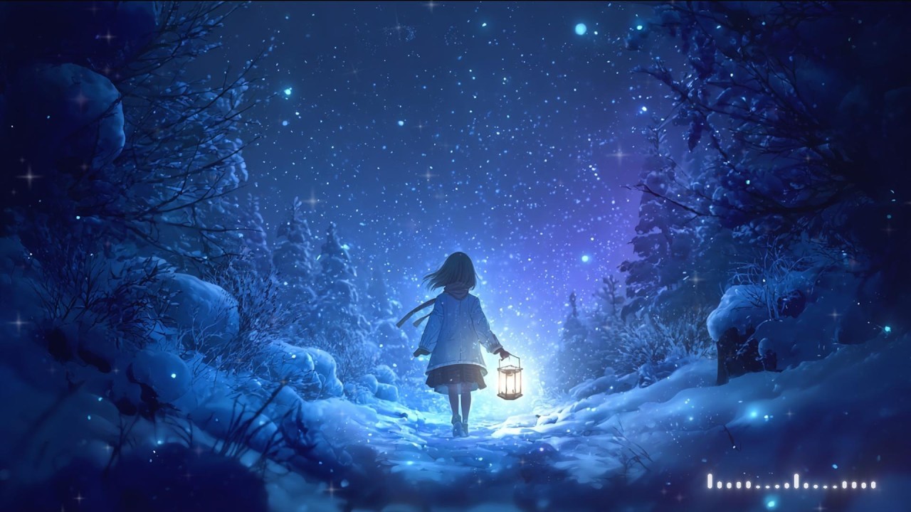【幻想ケルト音楽】雪夜の森を歩く少女