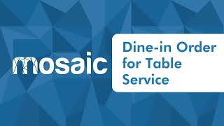 Information Placing Dine in Order for Table Service Update