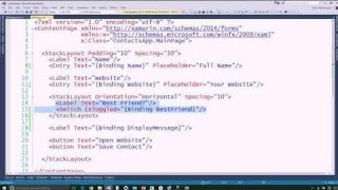 Xamarin Forms with Visual Studio Part 12 [MVVM DataBinding]