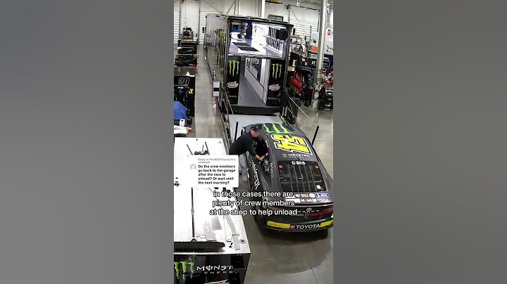 Do #NASCAR team members come back to unload?