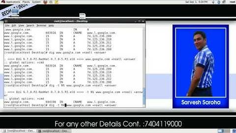 RHEL 6 in hindi DIg Command in REDHAT LINUX By INTCBT COM