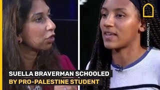 Suella Braverman MP ANNIHILATED by proPalestine student on TV