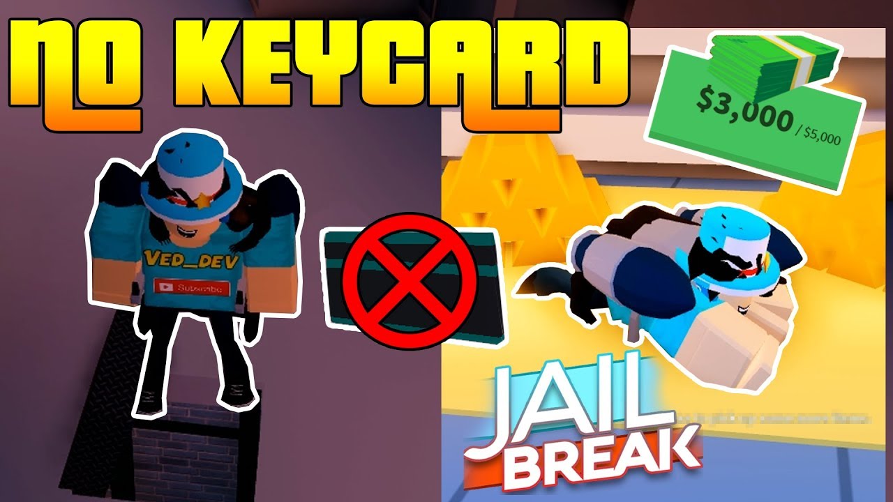 Rob The Bank Without A Keycard Fast Jailbreak Glitch Roblox Youtube - how to brek in the bank without keycard roblox