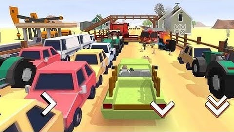 Crowded roads between the farms - Blocky Farming and Racing Simulator | game play for Android & ios