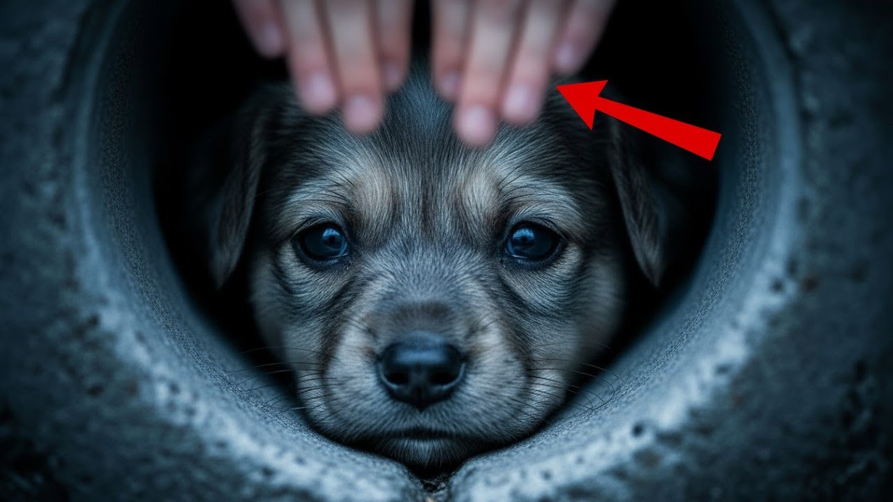 Этот щенок провёл в ловушке 5 часов, вы не поверите, как его спасли!