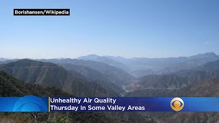 Unhealthy Air Quality Thursday In Some Valley Areas, Central LA, Southeast LA County