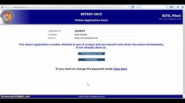 How to fill BITSAT 2015 application form