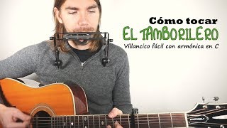 Video thumbnail of "🥁Cómo tocar EL TAMBORILERO 🥁 Villancico fácil con armónica en C | HARPVARD"