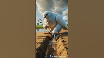 The pigeon saved the pomegranate plant from drying up by watering it 😭 #ai #save #tree #watering