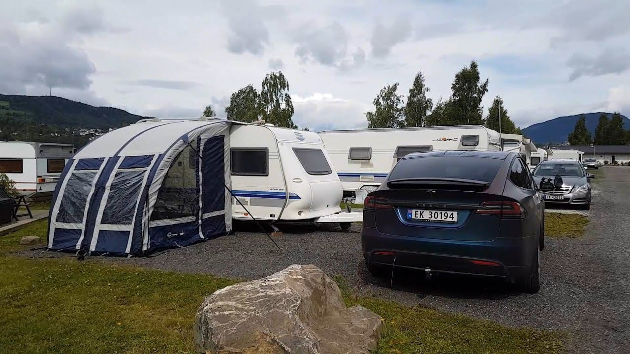 Electric Caravan Trip To Lillehammer Part 1 Tesla Model X 90d