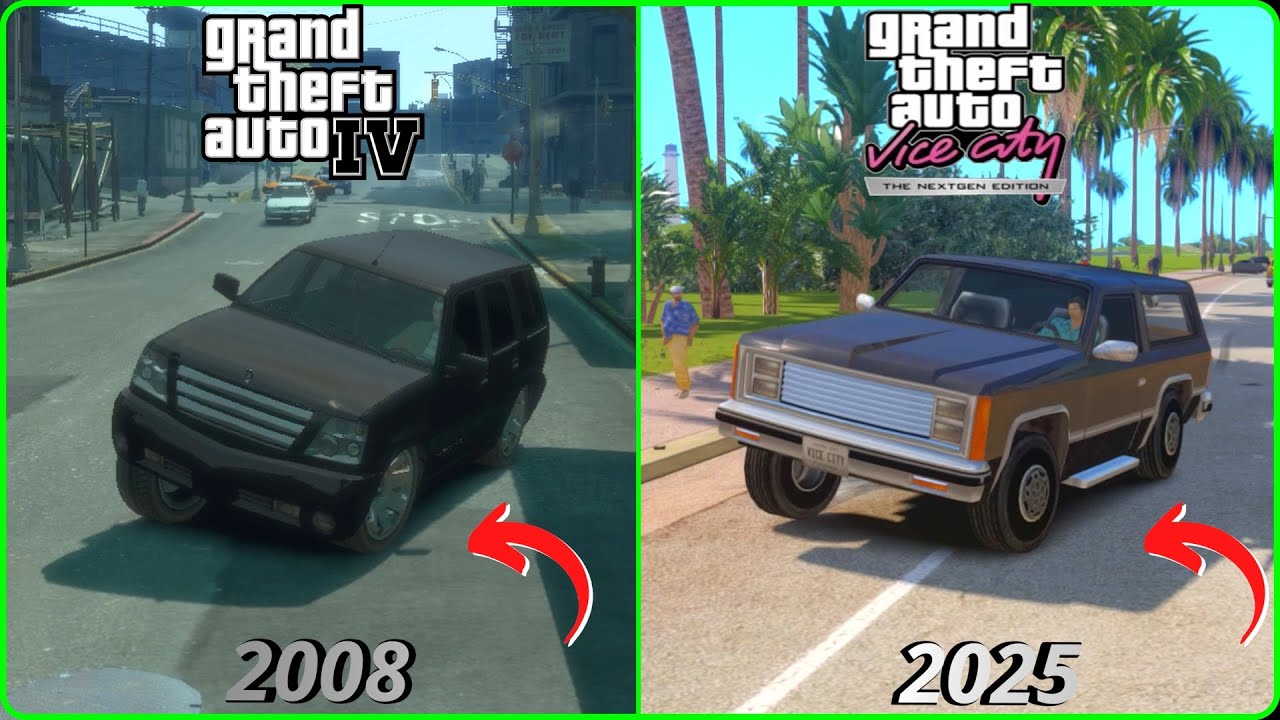 GTA 4 (2008) vs GTA Vice City NextGen (2025)