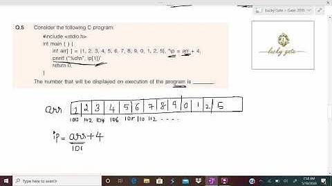 57. GATE 2019 Programming (Pointers) question and it