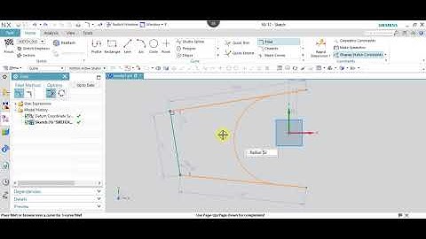 NX 12.0 Tutorial Tamil 23 : Fillet | Sketch | NX | Unigraphics