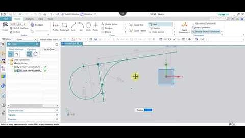 NX 12.0 Tutorial Tamil 23 : Fillet | Sketch | NX | Unigraphics