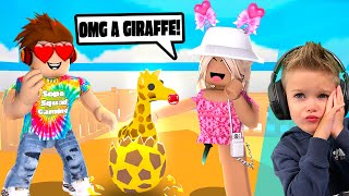 We Hatch A BABY GIRAFFE From A SAFARI EGG!! 🦒 Roblox Adopt Me!