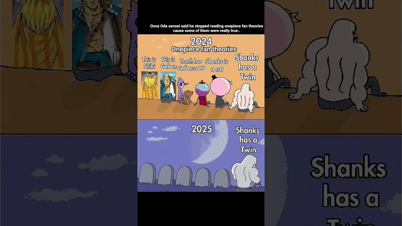 ODA SENSEI SAID HE STOPPED READING ONEPIECE THEORY CAUSE SOME OF THEM WERE TRUE. 