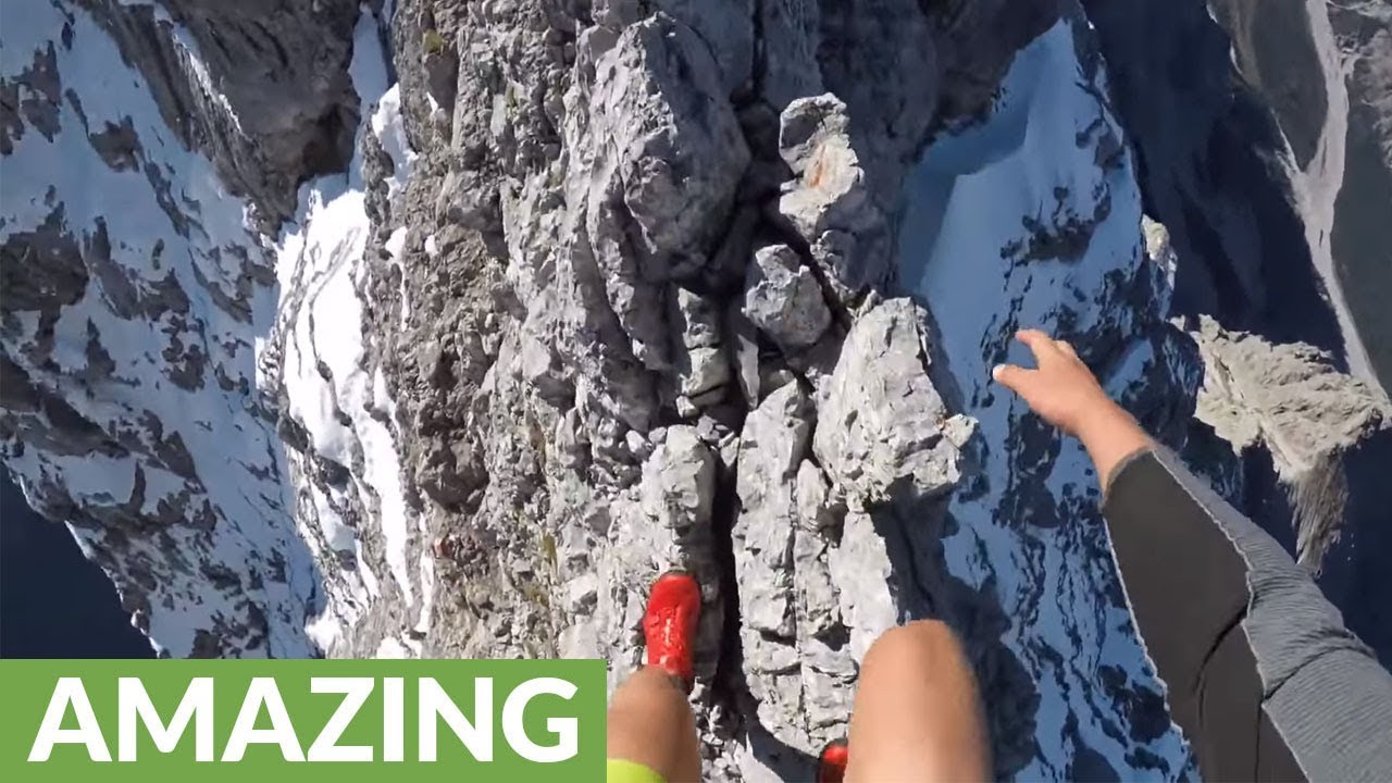 Insane Mountain Climber Scales Deadly KnifeEdge Ridge YouTube