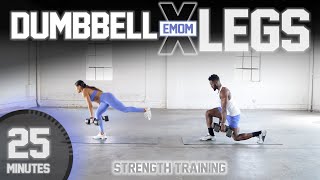25 Minute Lower Body Dumbbell EMOM Workout [ADVANCED Strength Training]