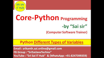 Python Variable Types | Python Local Variables | Python Global Variables | Python global keyword |#9