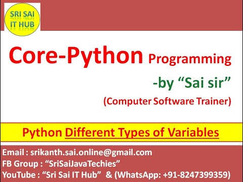 Python Variable Types | Python Local Variables | Python Global Variables | Python global keyword |#9