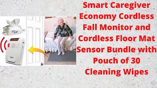 Smart Caregiver Economy Cordless Fall Monitor and Cordless Floor Mat Sensor