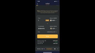 Buy and sell ECP Using LuaSwap function on Tomo wallet screenshot 4