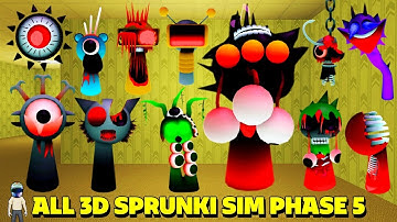 [ Phase 5 ] How to get ALL 12 Sprunki Phase 5 Morphs & Badges | 3D Sprunki Sim! #roblox #mindude