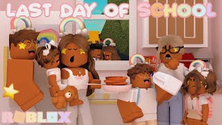 Big Family's BUSY Last Day of School Routine! *WE WENT TO MCDONALDS* Roblox Bloxburg Roleplay