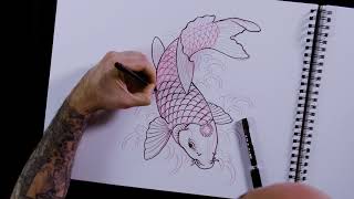 Chris Garver's Koi Tutorial | Tattoodo | Art Class screenshot 3