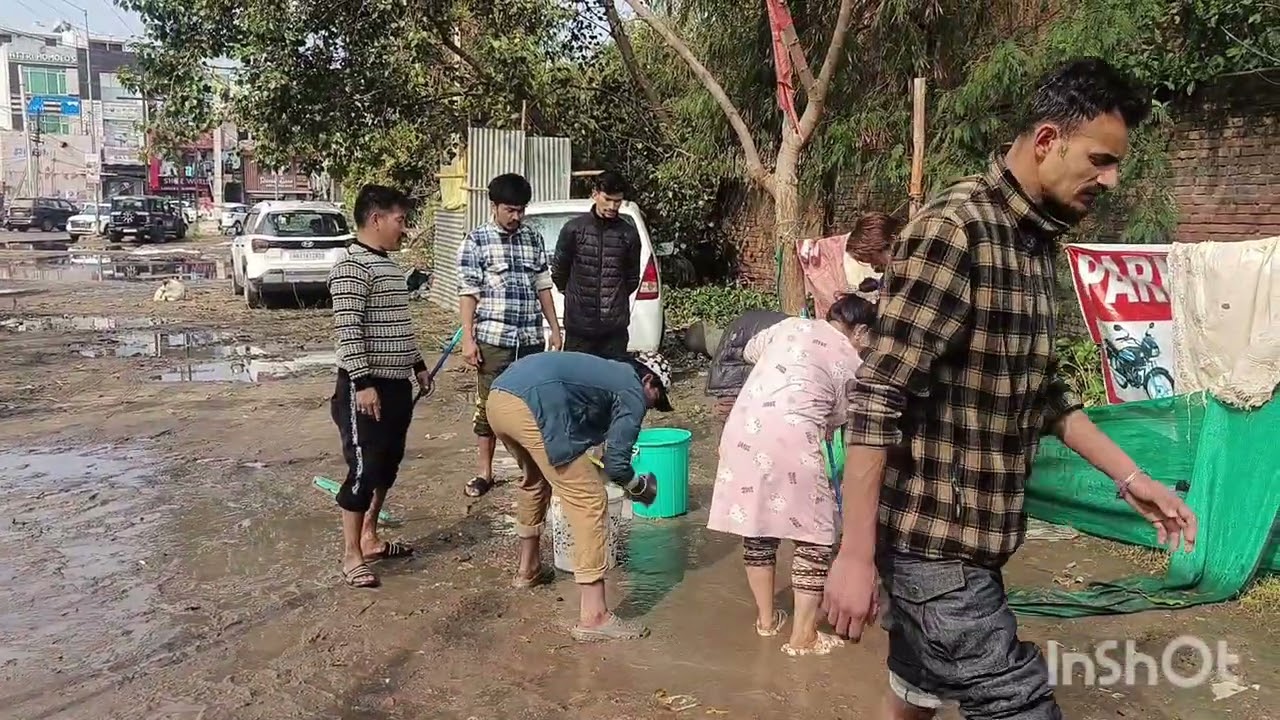 Cleaning day in Potala Tibetan refugees market ambala City// holiday// take rest half day