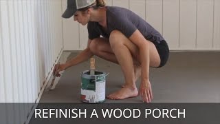 How to Paint a Wood Deck or Porch Floor | DIY Old Porch Refinish and Patch