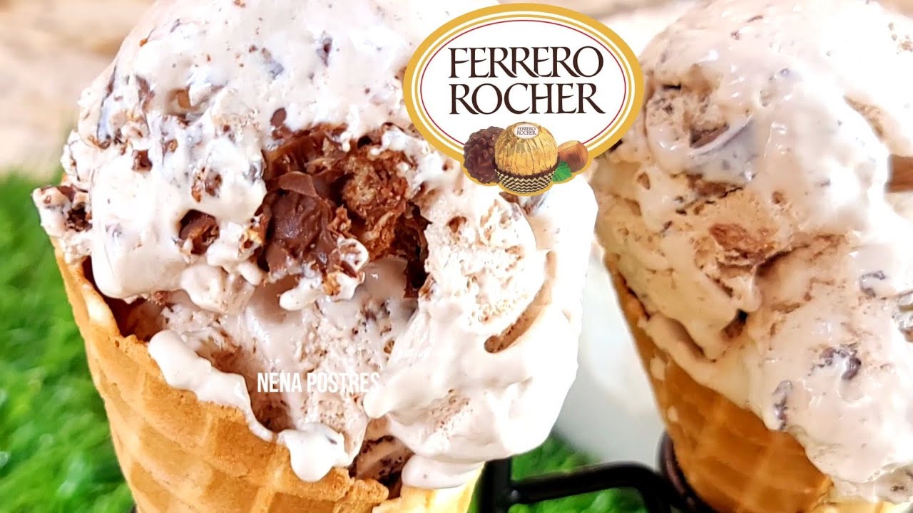 Helado de Ferrero Rocher 😋😋😋 Cremosito