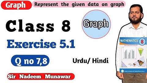 Class 8 Exercise 5.1  Q no 7 , 8 Ex 5.1  SNC Maths PCTB , PTB Maths How draw Graph in Urdu Hindi