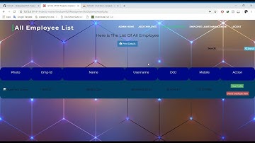 Employee Management System Project in PHP and MySQL
