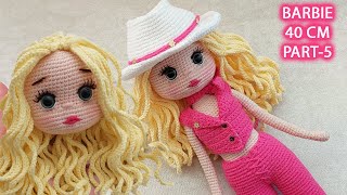 Amigurumi Barbie bebek 40 cm Part 5 Peruk yapımı (Subtitulos en Español)