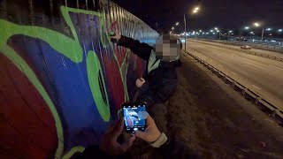 Graffiti moments #2. A piece on the highway, Bombing and more
