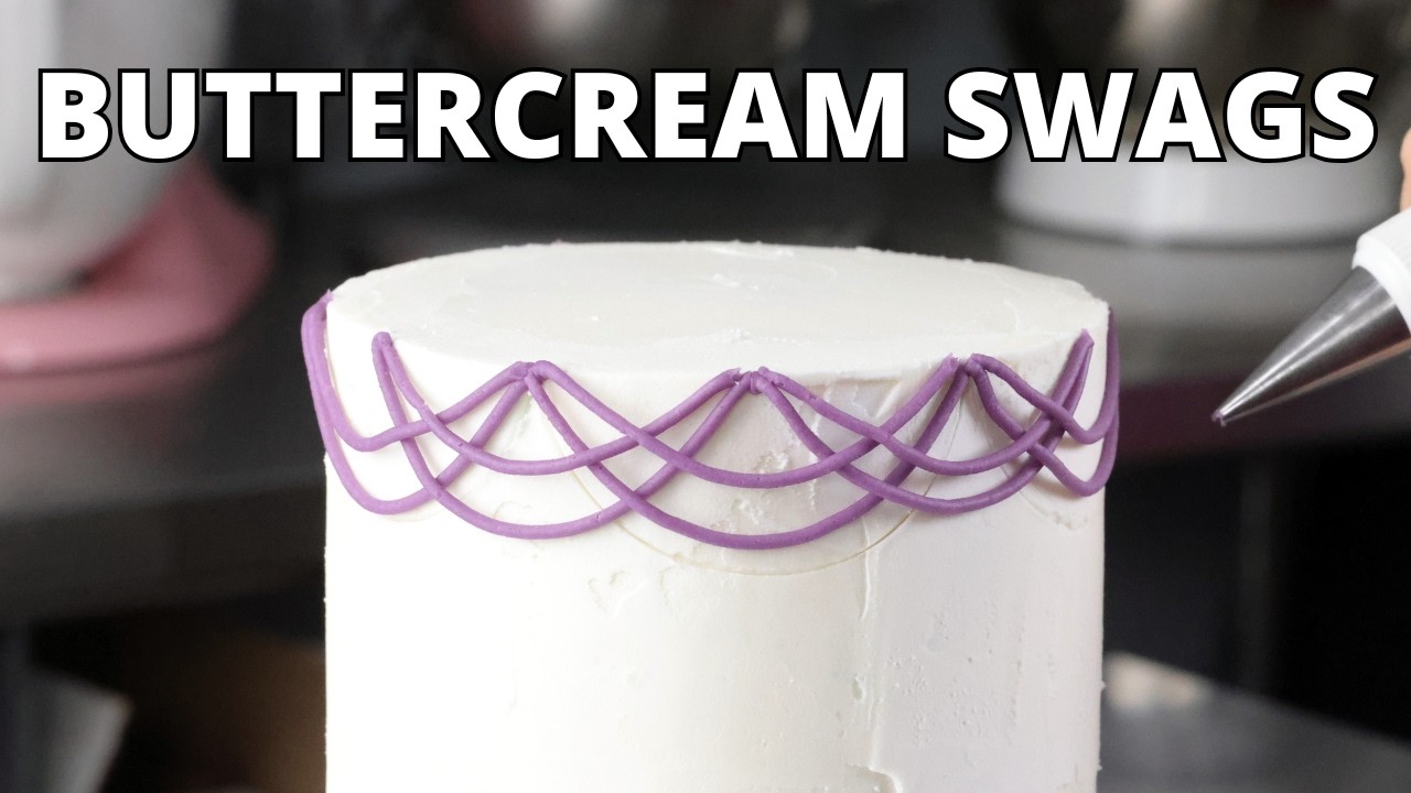 Learn How to Pipe Buttercream Swags on Cake for Beginners