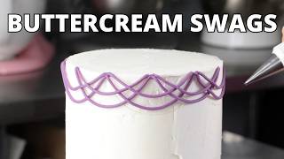 Learn How to Pipe Buttercream Swags on Cake for Beginners