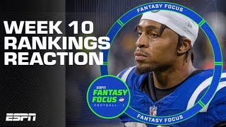 Week 10 Rankings Reaction | Fantasy Focus