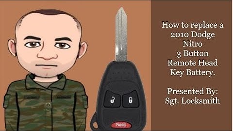 How to replace a 2010 Dodge Nitro 3 Button Remote Head Key Battery