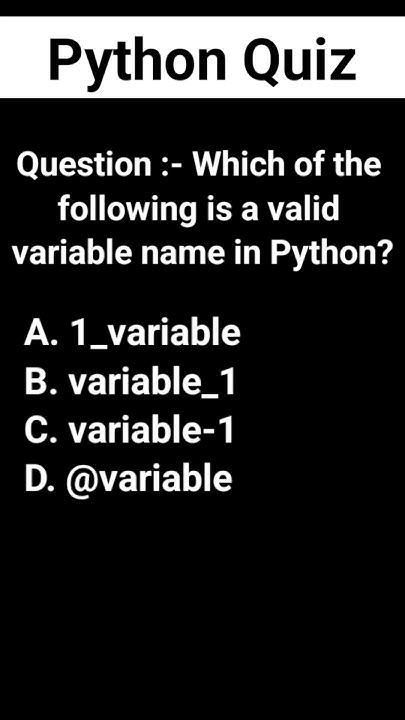 valid variable name in Python #pythoninterview #pythonprogramming # ...