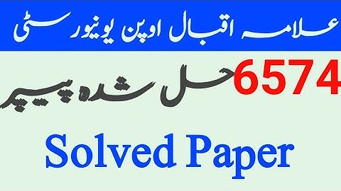 6574 Solved Paper Autumn 2020// 6574 Solved Paper Ste Autumn 2020